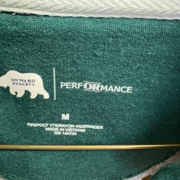 Onward Reserve Performance Men's Green 1/4-Zip Sweater M - Picture 3 of 8
